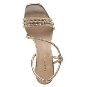 PELLE MODA Brand New DARINE SANDAL PLATINUM GOLD Size 7.5